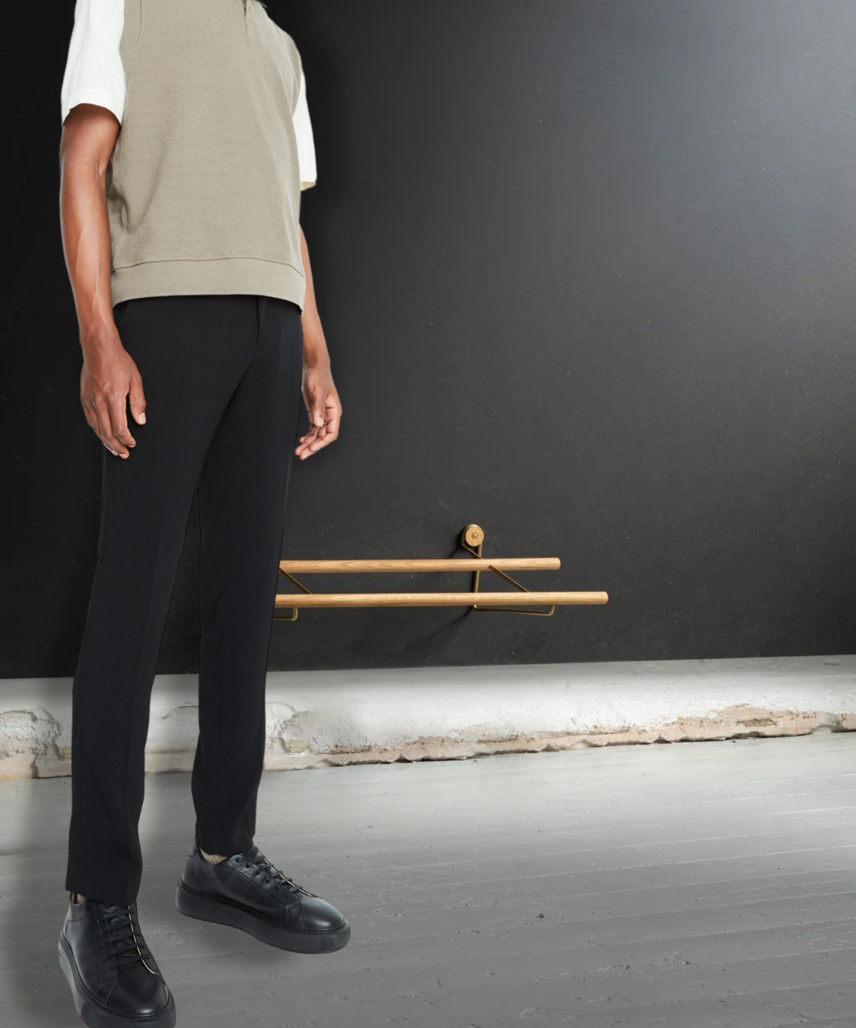 Shoe Rack - Oak & Black Steel - WeDoWood