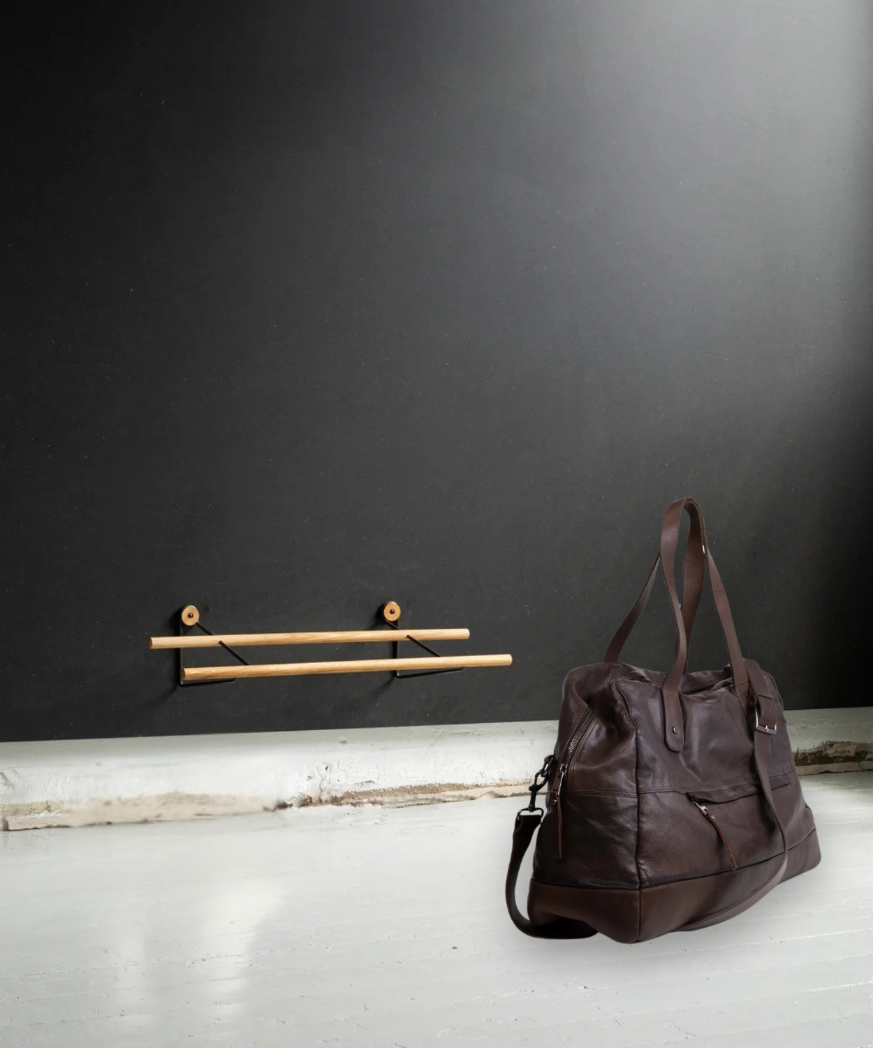 Shoe Rack - Oak & Black Steel - WeDoWood