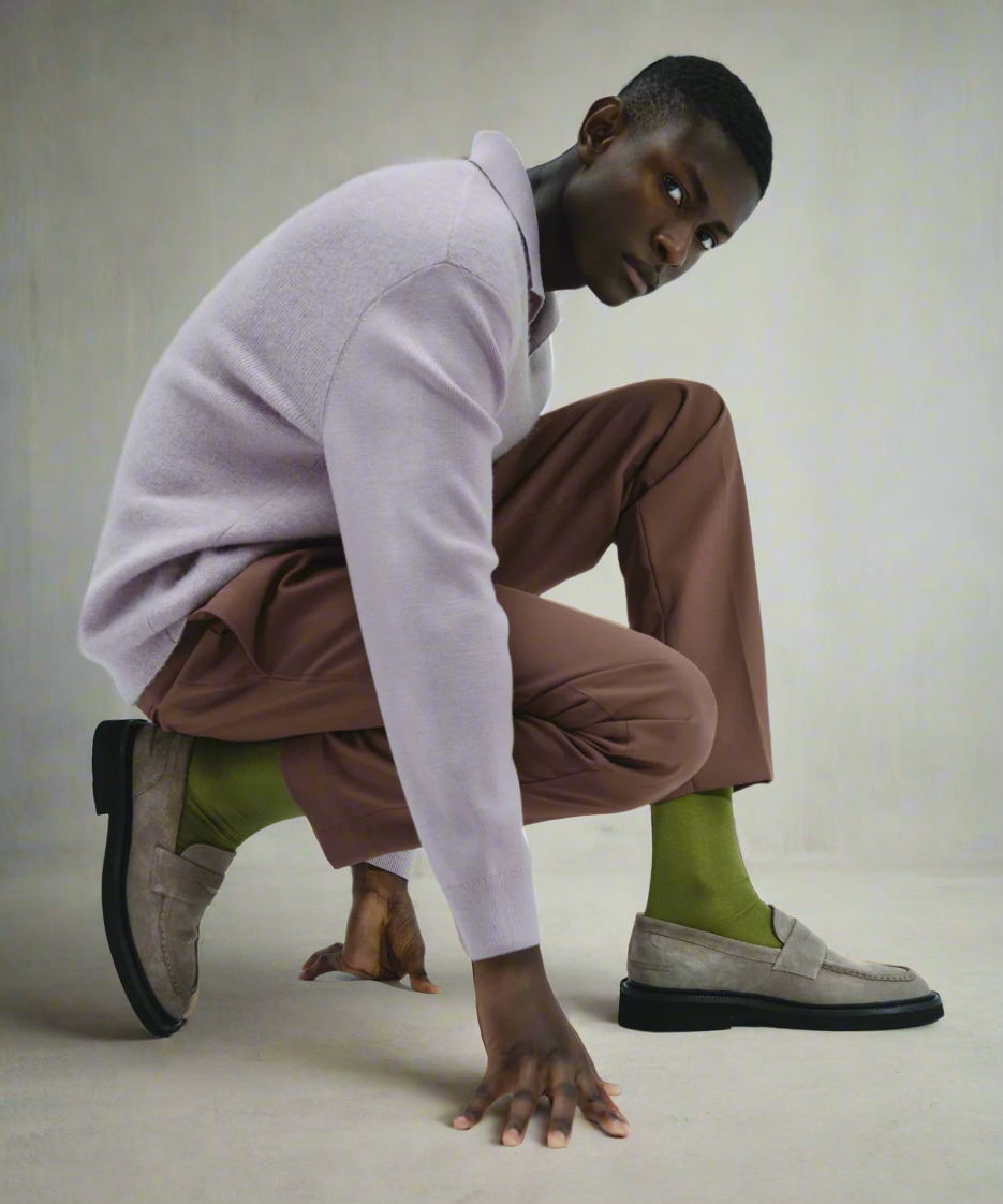 Bond Blox Suede Loafer | Dark Khaki