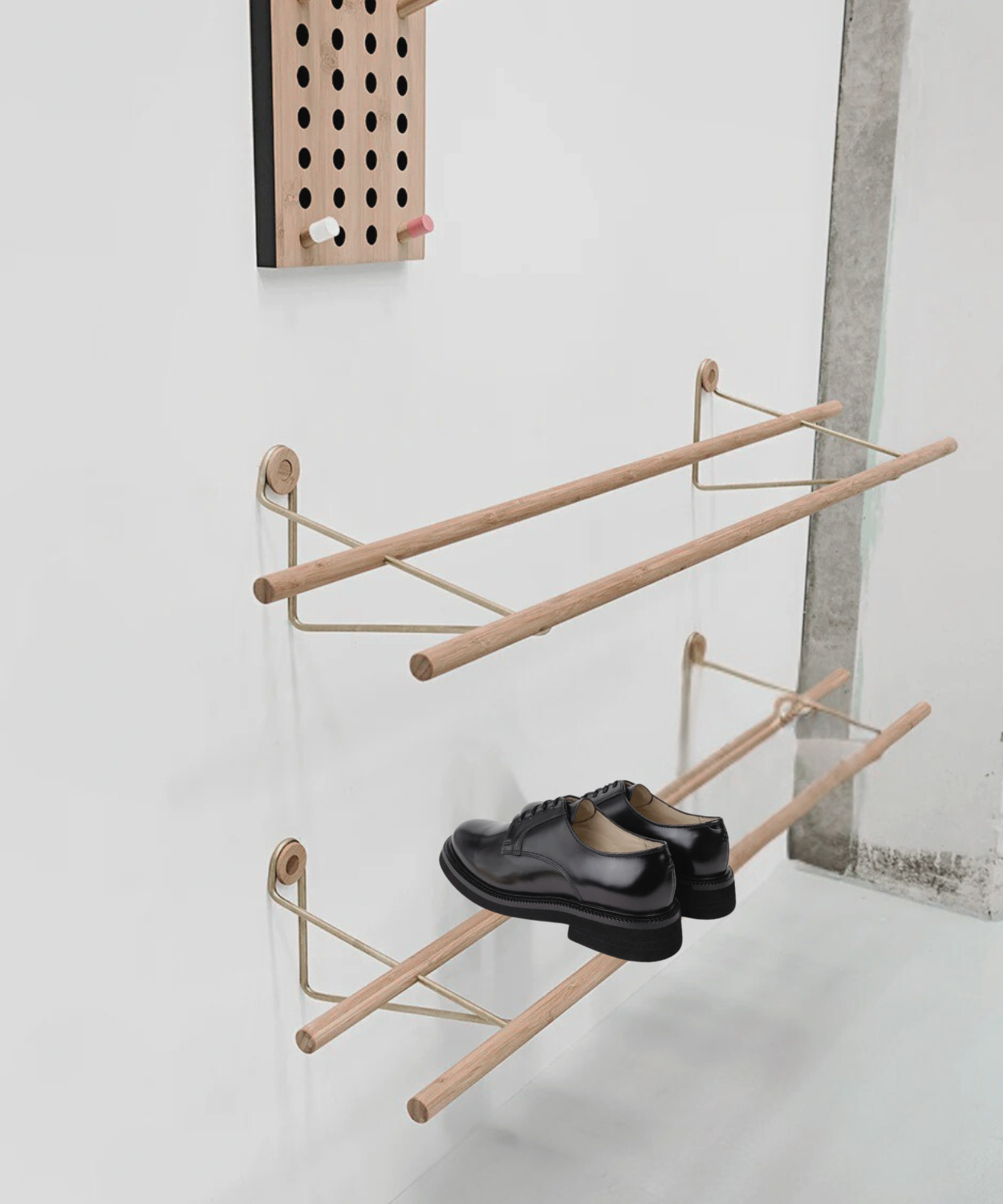 Shoe Rack - Oak & Brass - WeDoWood