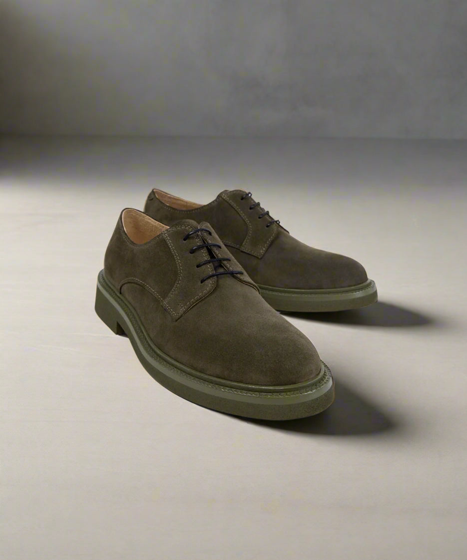 Bond Blox Derby Suede Shoe 241 | Dark Khaki
