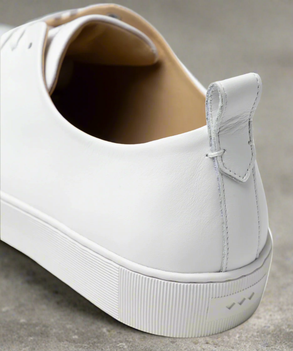 White sneaker on a light gray background