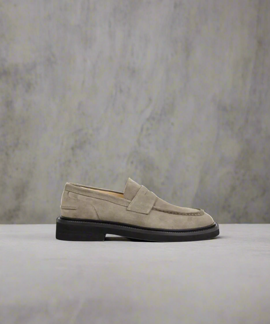 Bond Blox Suede Loafer | Dark Khaki