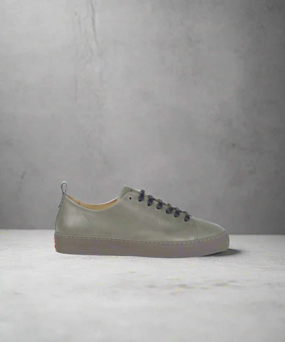 Grey sneaker on a Grey background