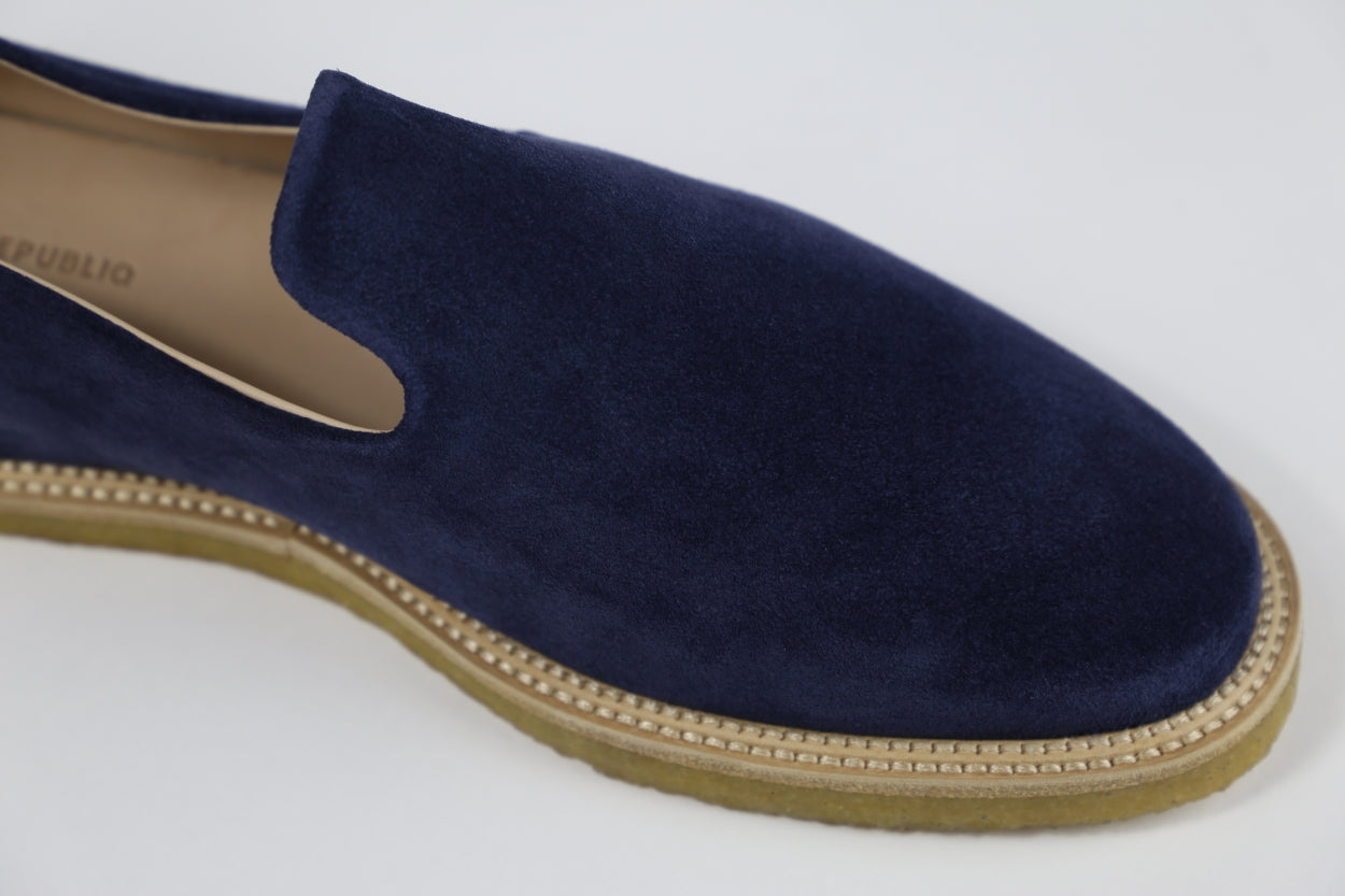 Evo Crepe Suede Loafer 211 | Navy