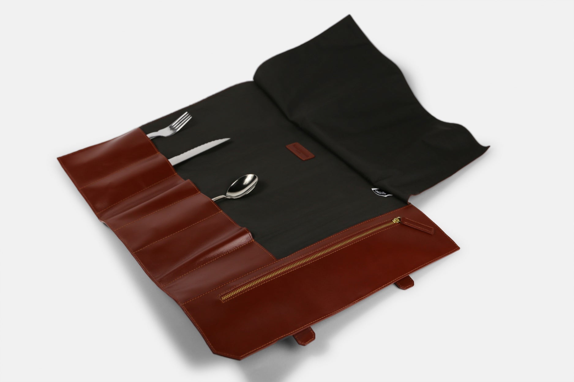 Picnic Cutlery Roll 211 | Cognac