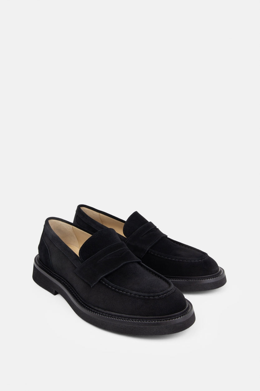 Bond Blox Suede Loafer | Black