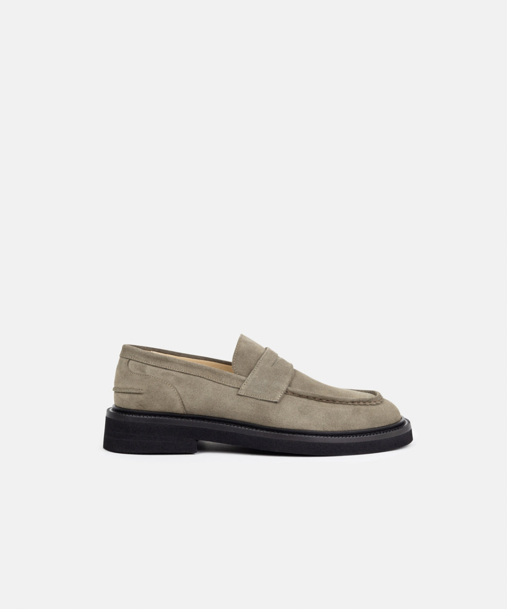 Bond Blox Suede Loafer | Dark Khaki / Anthracite