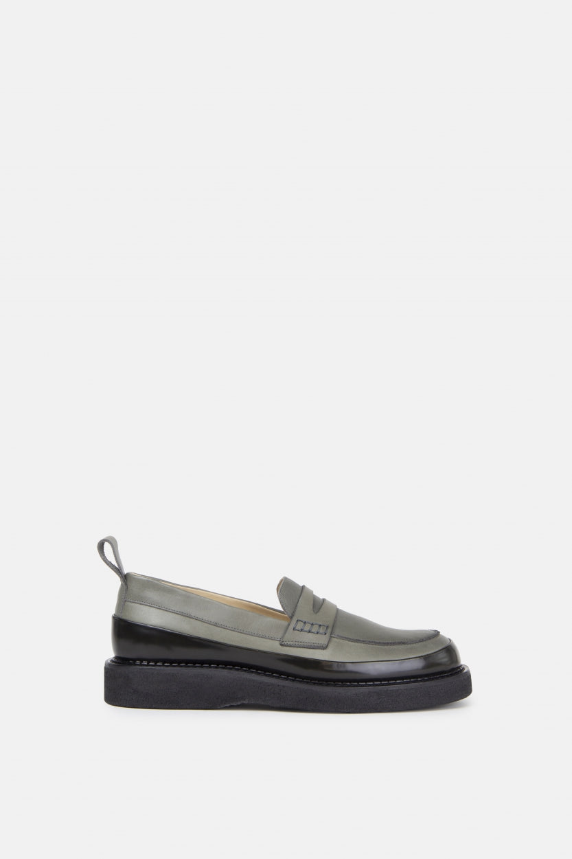 Tediq Crepe Loafer | Dark Khaki / Anthracite