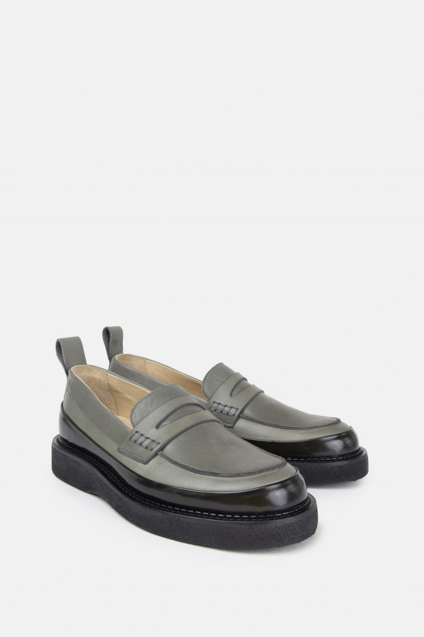 Tediq Crepe Loafer | Dark Khaki / Anthracite