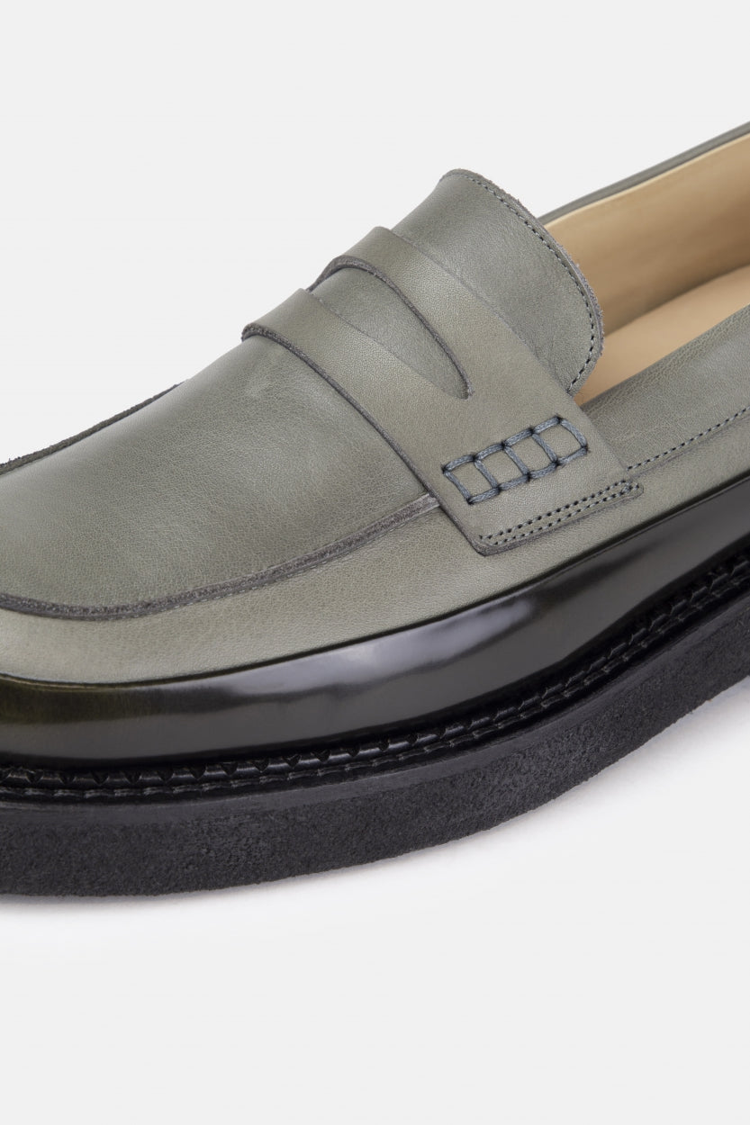 Tediq Crepe Loafer | Dark Khaki / Anthracite