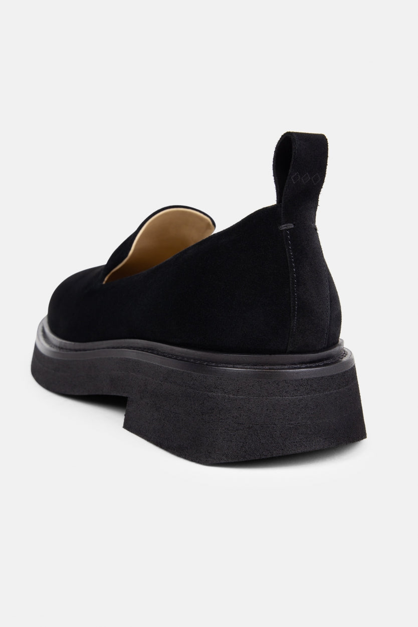 Bond Blox Suede Minimal Loafer | Black