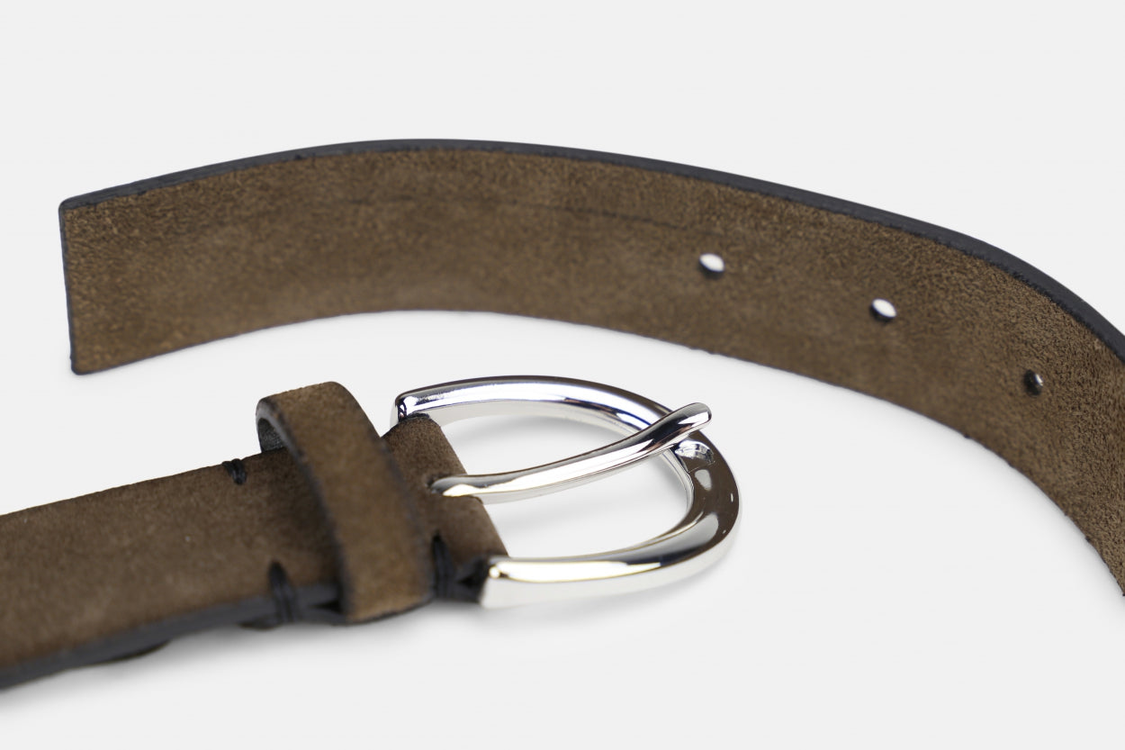 Town Suede Belt | Taupe