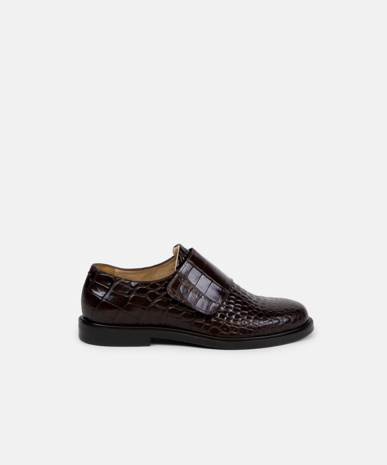 Poise Hybrid Derby Croc 245 | Dark Brown