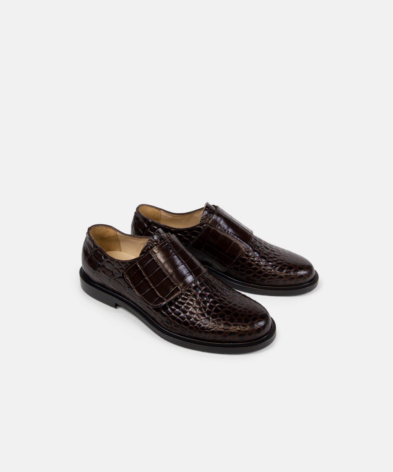 Poise Hybrid Derby Croc 245 | Dark Brown