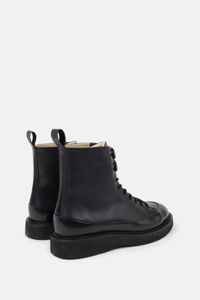 Tediq Crepe Lace Up Boot - Men | Black