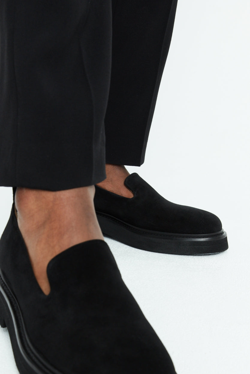 Bond Blox Suede Minimal Loafer | Black