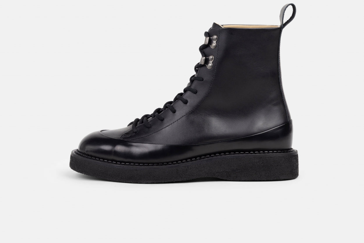 Tediq Crepe Lace Up Boot - Men | Black