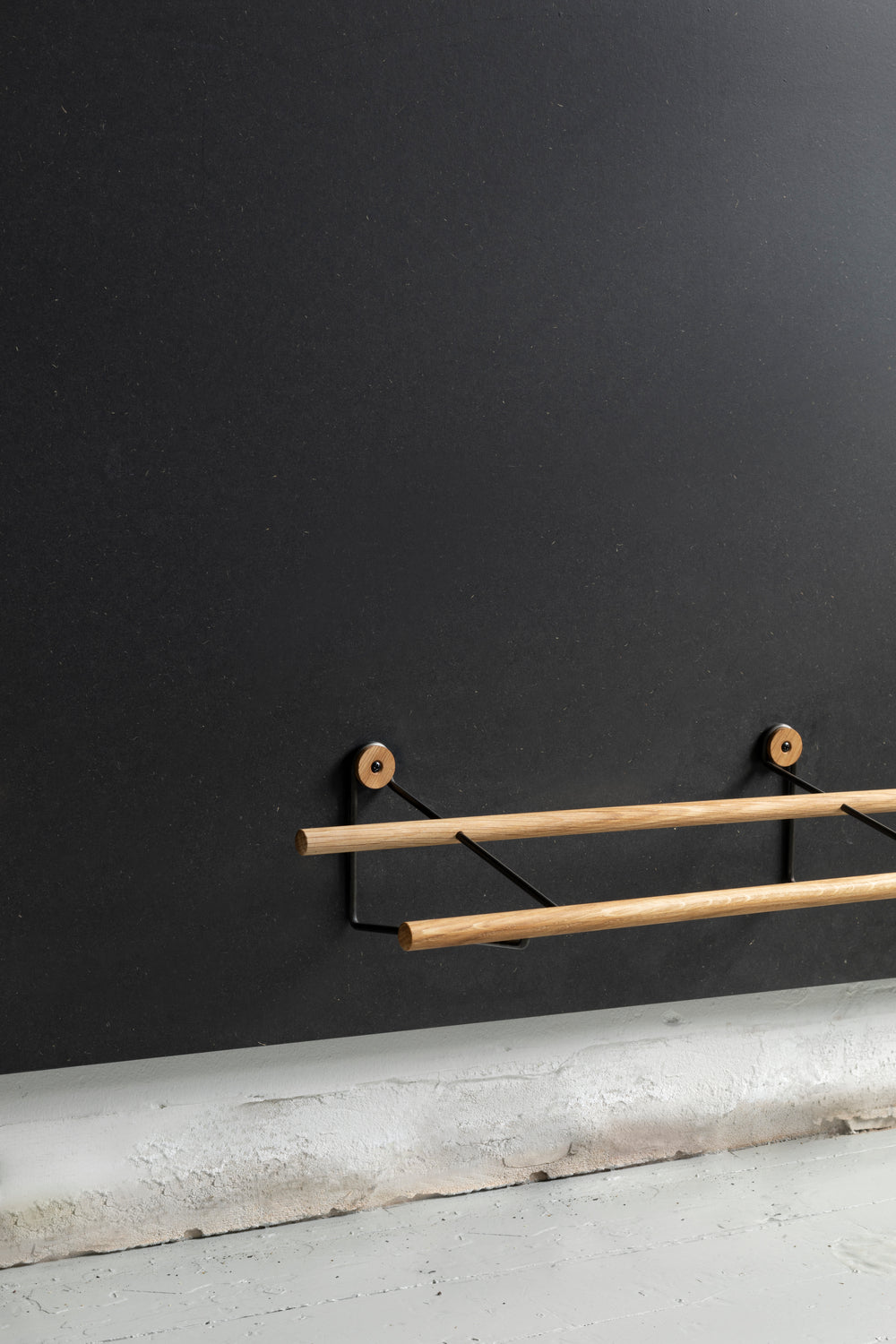 Shoe Rack - Oak & Black Steel - WeDoWood