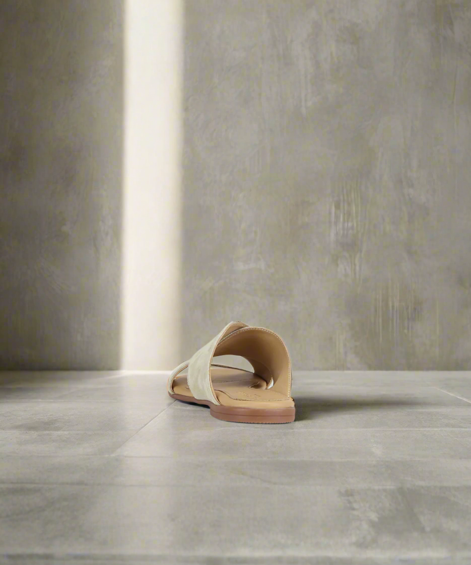 Allure Suede Cross Sandal 221 | Sand