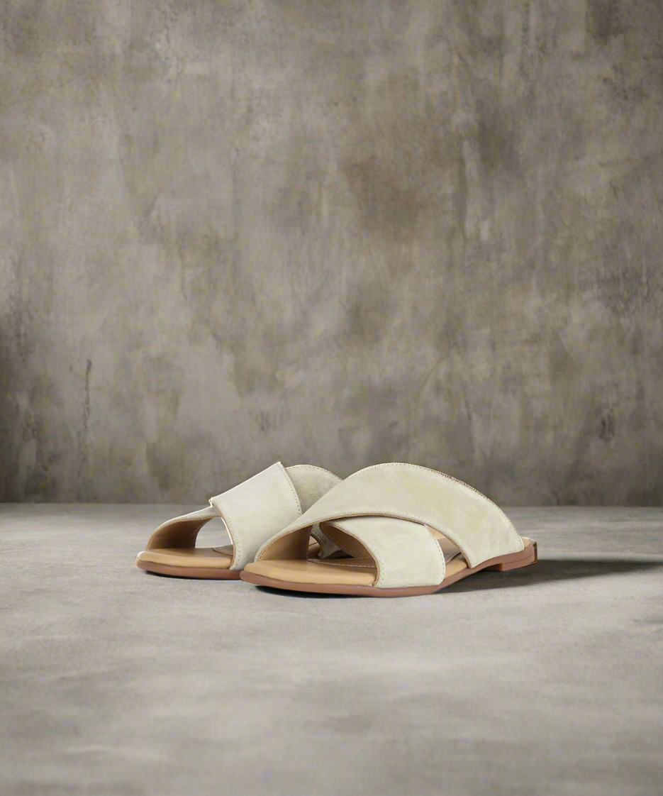 Allure Suede Cross Sandal 221 | Sand