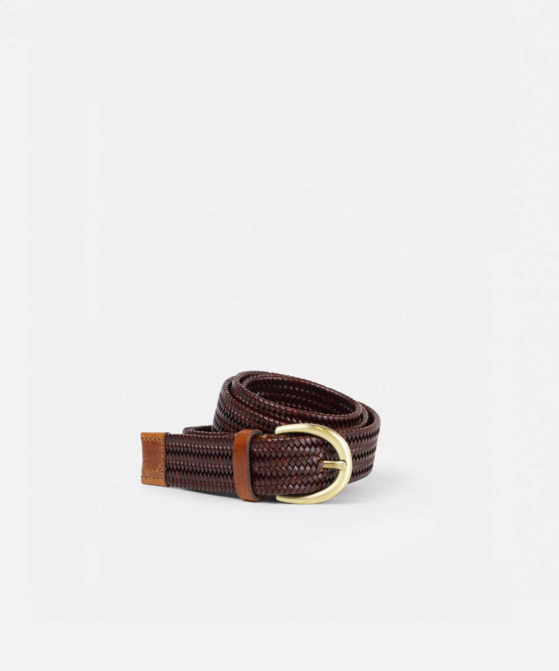 Town Braided Belt | Cognac